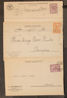 # 23218 # Helsinki firma kortteja 3 kpl