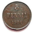5 penniä 1901 - pikkukuva 1