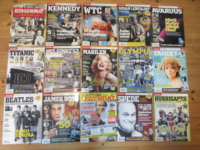 Spede, Marilyn, Kennedy lehdet 15 kpl.