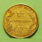 Australia Sovereign 1870 kulta raha, young Victoria - pikkukuva 2