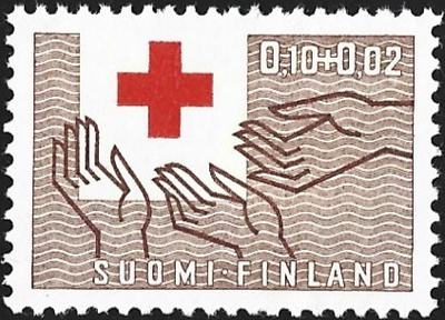 1963 Punainen Risti 0,10 + 0,02 mk ** LaPe 568