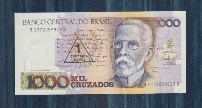 Brazil 1 Cruzado Novo On 1000