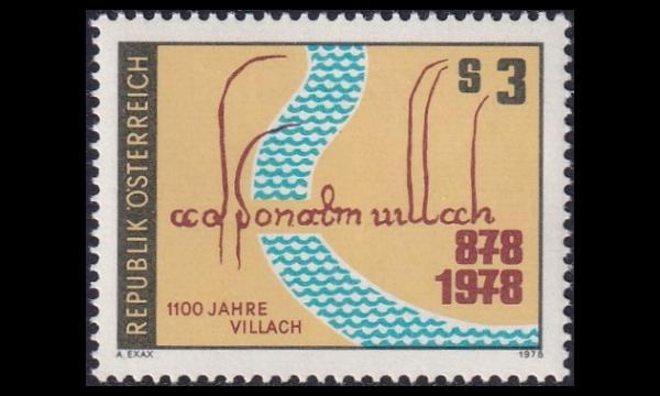 Itävalta 1582 ** Villachin kaupunki 1100v (1978)