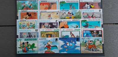 Walt Disney Postimerkkejä ** 20 kpl