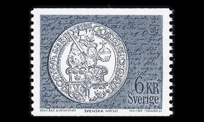 Ruotsi 757x ** Kustaa Vaasan kolikko (1972)