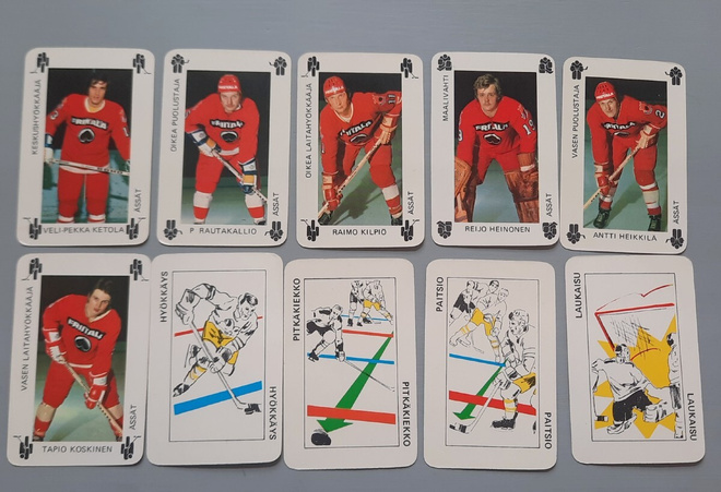 SM-liigan pelikortit 1974 Ässät V-P Ketola Kilpiö  6+4