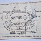 VANHA Pääsylippu Helsinki 1952 Olympia Jalkapallo 19.7.52 - pikkukuva 2