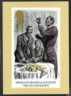 Sherlock Holmes - postimerkin kuva kortilla