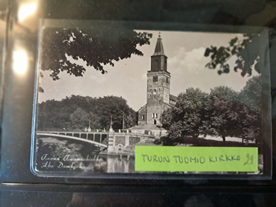 Turun tuomiokirkko,  kulkematon vanha kortti.