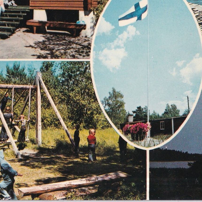 Kustavi. Lomavalkama , sommitelmakortti . e313