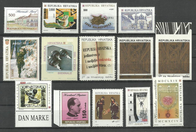 KROATIA postituoreita merkkejä 1990-luvuita **