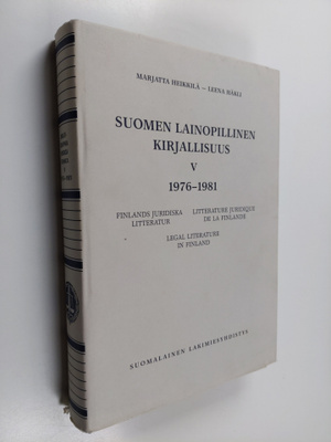 Suomen lainopillinen kirjallisuus 5 : 1976-1981 (Bibliogr...