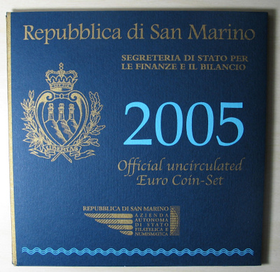 2005 San Marino BU sarja 1c - 2 euro + 5euro
