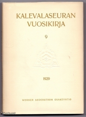 Kalevalaseuran vuosikirja 9  sid.koruk.kp 1929