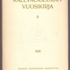 Kalevalaseuran vuosikirja 9  sid.koruk.kp 1929 - pikkukuva 1