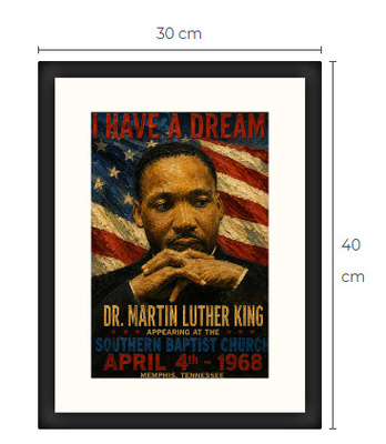 Uusi Martin Luther King Jr. art print 30 cm x 40 cm