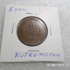 5 penniä 1889 kulkematon tasaisesti patinoitunut raha, - pikkukuva 3