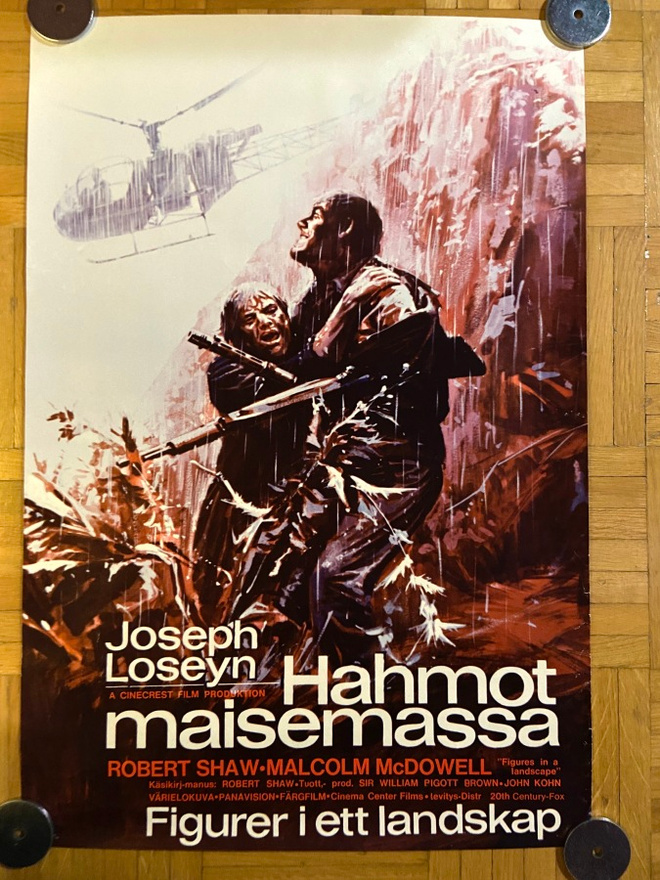 Vanha elokuvajuliste: Hahmot maisemassa