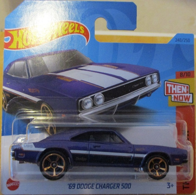 Dodge Charger 500 Hardtop 2 door Violet 1969 Hot Wheels 1:64
