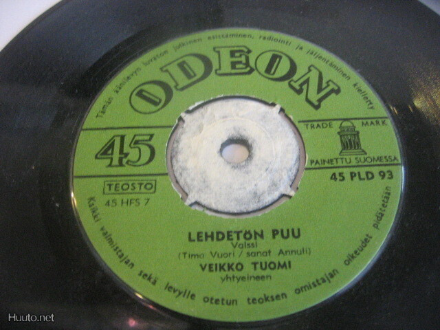 7" - Veikko Tuomi - Lehdetön puu / Lapsuuden kodissa