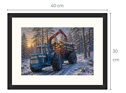 Uusi Ford Brunett etsäkone traktori art print 30 cm x 40 cm