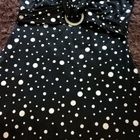 Musta-valkoinen Papaya Polkadot Mekko - koko 40 - pikkukuva 4