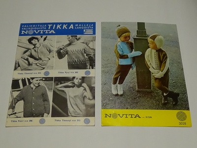 Novita -neuleohjeita - 2 vihkoa , yhteensä 15 ohjetta