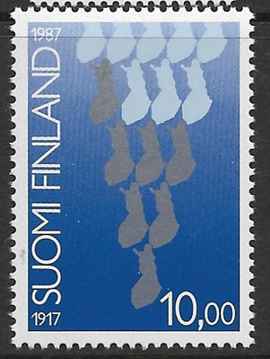 Suomen itsenäisyys 70v 10mk 1987 (LAPE 1027) **