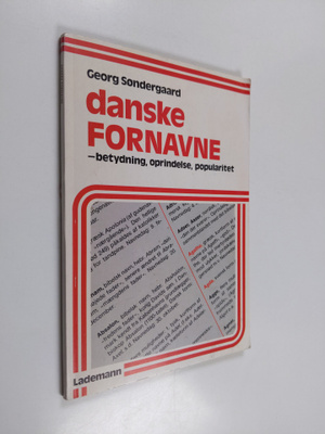 Georg Sondergaard : Danske fornavne