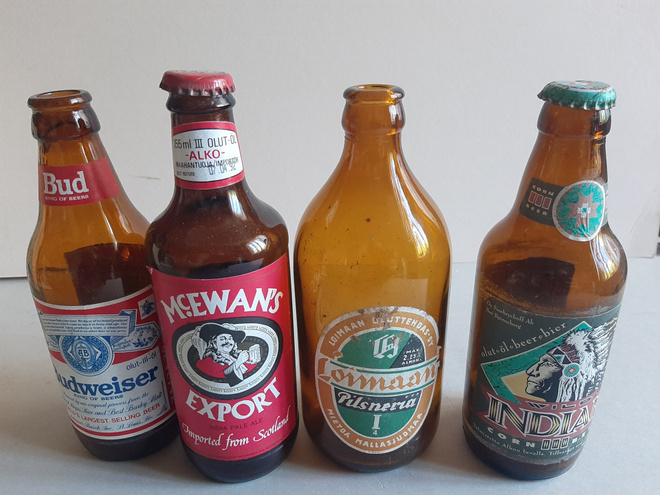 Olut pullot.