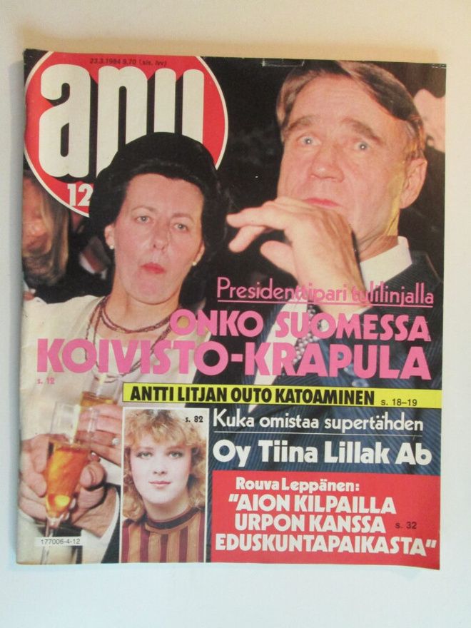 APU LEHTI 12 / 1984 VIIKKOLEHTI SISÄLLYSLUETTELOT KUVISSA