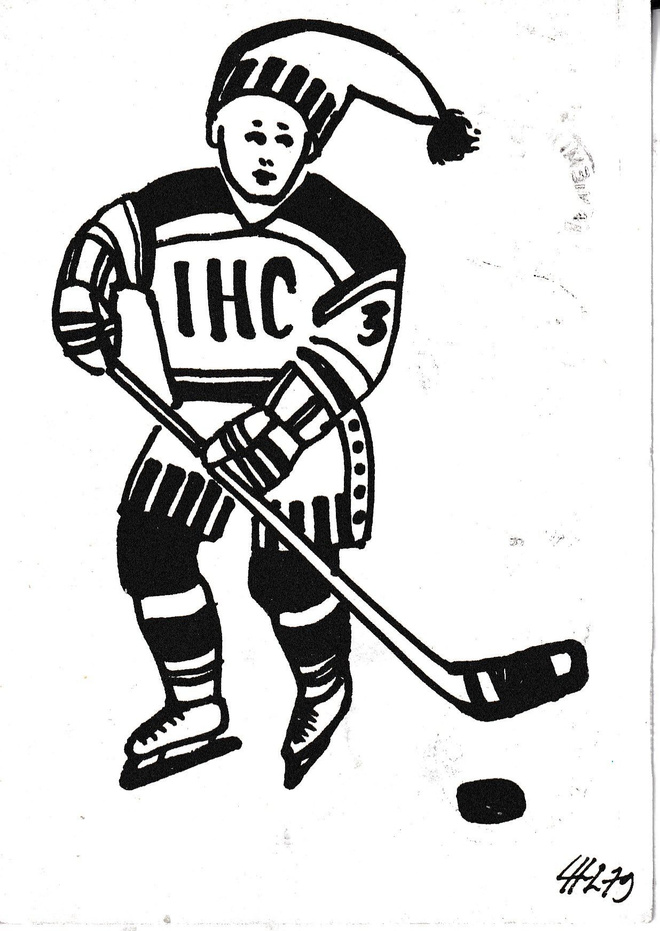 Jääkiekko, IHC, Pelaaja,  piirros. , e256