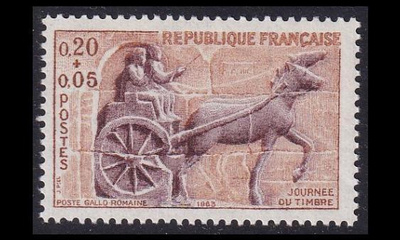 Ranska 1428 ** Postimerkin päivä (1963)