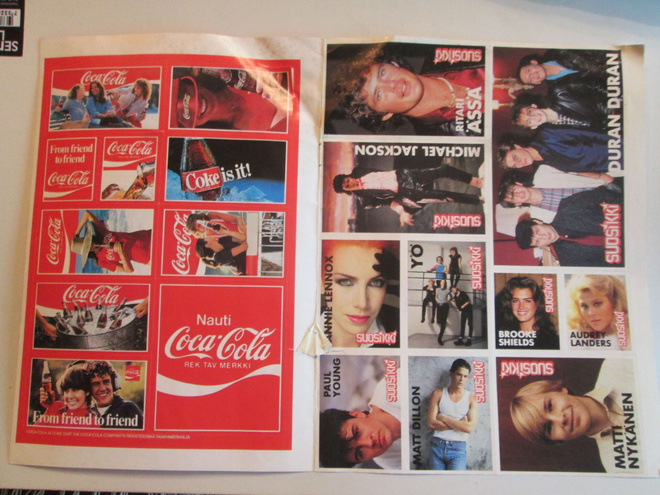 COCA-COLA JA JULKKISTARRAT SUOSIKKILEHDESTÄ V. 1984