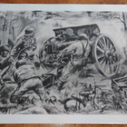Jatkosota Tykistö Sotapiirros Lindeberg 1942 - pikkukuva 1