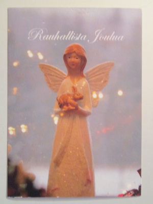 KULKEMATON ENKELI RAUHALLISTA JOULUA JOULUKORTTI