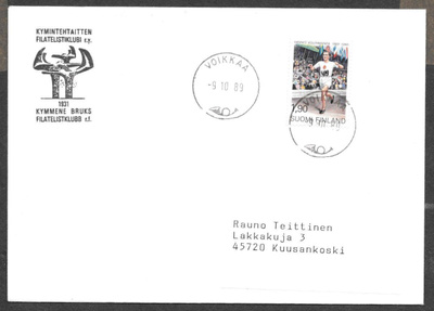 Postilähetys - Kolehmainen 100v (LAPE 1091) Voikkaa 9.10.89