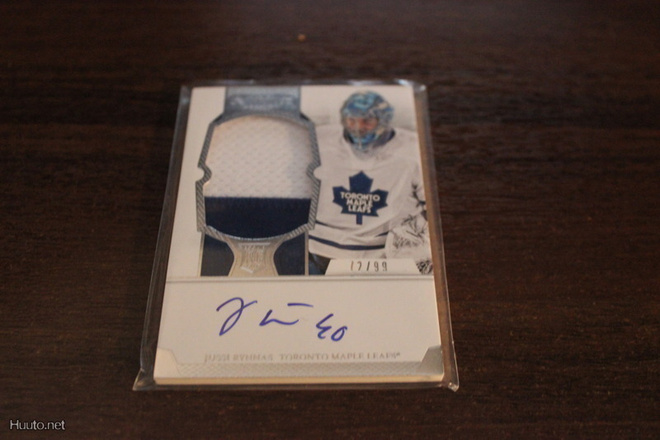2012-13 Panini Dominion RC SP ROOKIE PATCH AUTO Jussi Rynnäs
