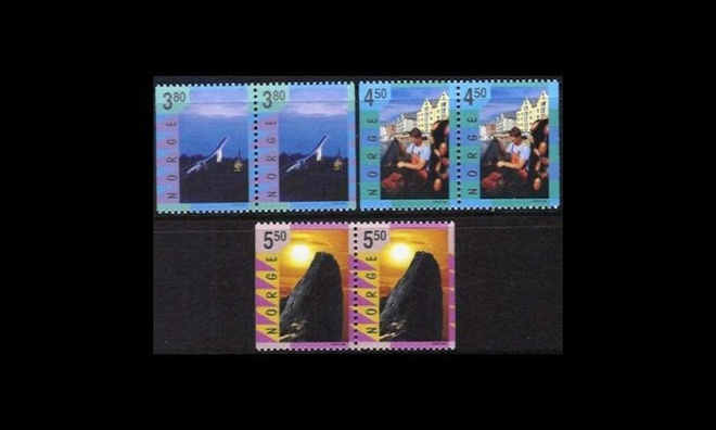 Norja 1282-4 ** Turistimerkkejä (1998)