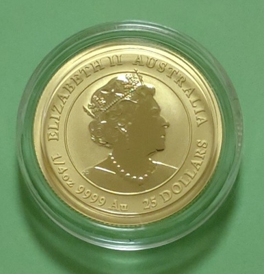 1/4 oz 9999 kulta raha, Australia Lunar Year 2023. Jänis.