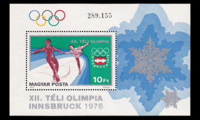 Unkari 3096BL116 ** Talviolympialaiset Innsbruck (1975)