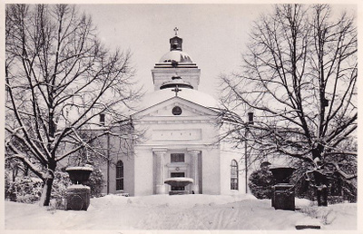 HÄMEENLINNA KIRKKO TALVIKUVA 1973 KULKENUT