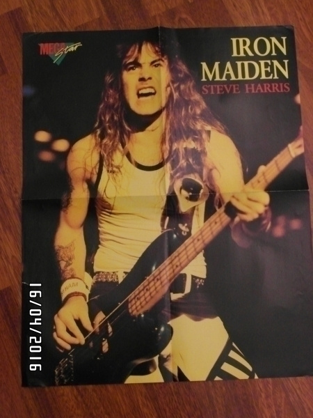 Iron Maiden Steve Harris – MegaStar-lehden juliste 1986