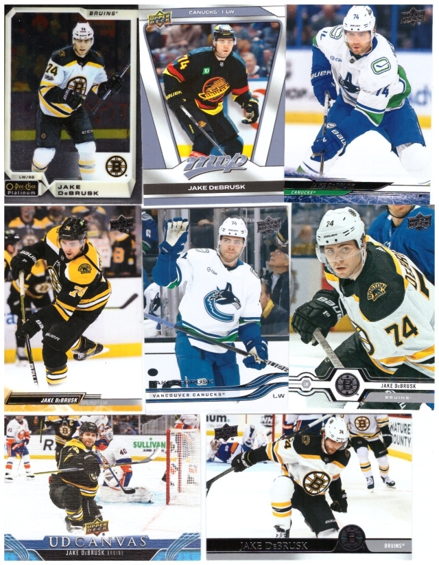 8 x JAKE DeBRUSK Bruins, Canucks