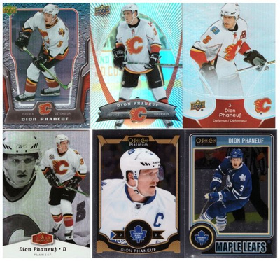 6 x DION PHANEUF Calgary Flames Hienoista Sarjoista