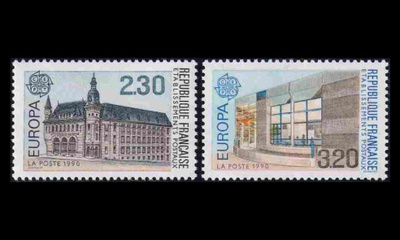 Ranska 2770-1 ** Europa postirakennuksia (1990)