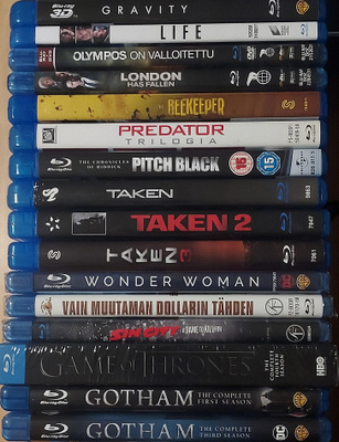 Blue-Ray elokuvia ja tv-sarjoja
