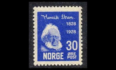 Norja 140 ** Henrik Ibsen 30 öre (1928)