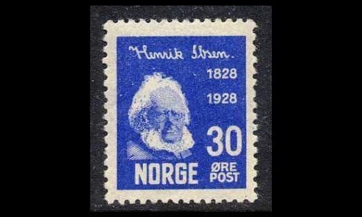 Norja 140 ** Henrik Ibsen 30 öre (1928)