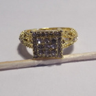 Upea kullansäv, koristeellinen kivellinen sormus,koko 18,2mm - pikkukuva 4